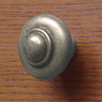 ART20435 Cast Iron Knob in a Pewter finish.