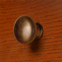 HH4343AB  Brass Knob in 'Antique Brass' finish.