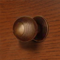 HH4350AB  Deco Brass Knob in 'Aged Brass 'finish. 