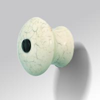 ART55337 Ceramic Knob in Classic White finish.