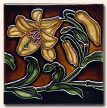 Reproduction Art Nouveau Tile V1B