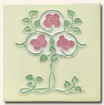 Reproduction Art Nouveau Tile V13A